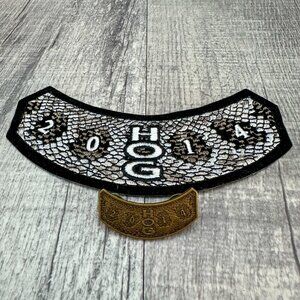 2014 Harley Davidson Collectible HOG Group Owners Rocker Patch and Pin Set NEW